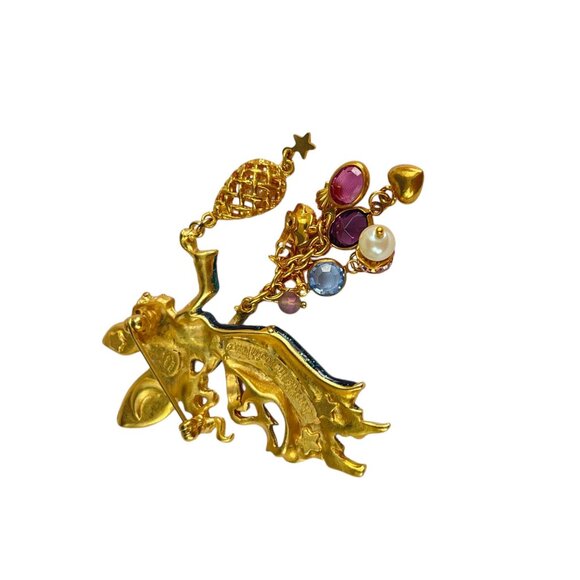 Kirks Folly Enchanted Fairy Brooch With Crystals & Pearls Original New Box - Picture 10 of 12